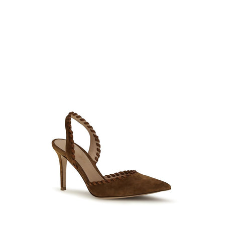 Gianvito Rossi Brown Calf Leather Bos Taurus Pumps