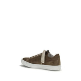 Brunello Cucinelli Brown Calf Leather Bos Taurus Low Top Sneakers
