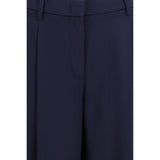 Giorgio Armani Blue Silk Casual Pants