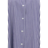 Max Mara Blue Cotton Pattern Shirt