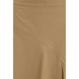 Max Mara Beige Cotton Midi Skirt