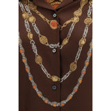 Versace Brown Fabric Shirt