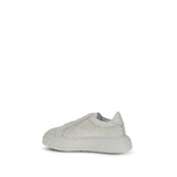 Casadei White Calf Leather Bos Taurus Chunky Sneakers