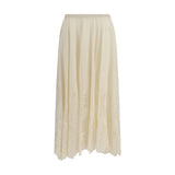 Fabiana Filippi Beige Cotton Long Skirt
