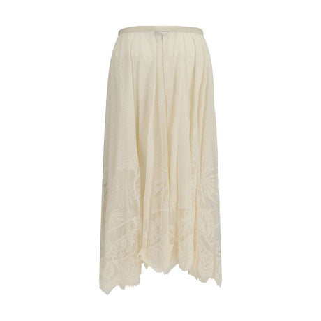 Fabiana Filippi Beige Cotton Long Skirt