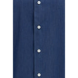 Finamore Blue Cotton Shirt