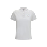 Maison Kitsuné White Cotton Polo Shirt