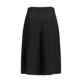 Lardini Black Viscose Bermuda Shorts