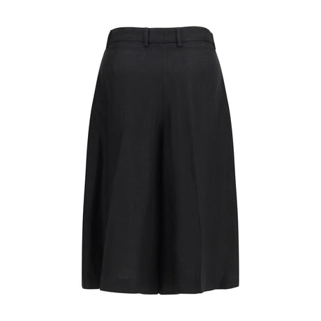 Lardini Black Viscose Bermuda Shorts