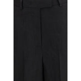 Lardini Black Viscose Bermuda Shorts