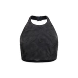 Max Mara Black Silk Pattern Shirt
