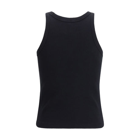 Maison Kitsuné Black Cotton Tank Tops
