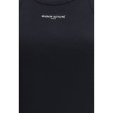 Maison Kitsuné Black Cotton Tank Tops