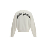 Palm Angels Beige Cotton Sweatshirt