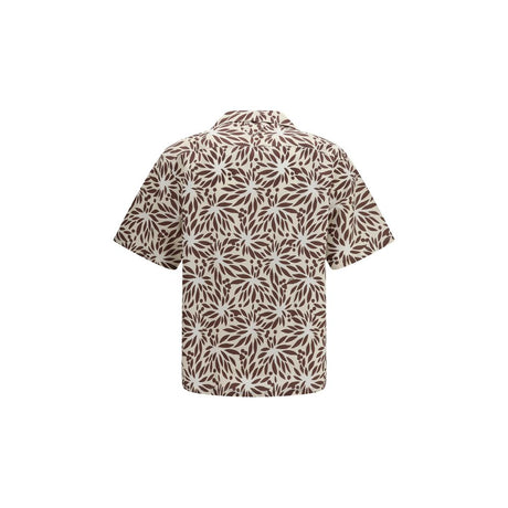 Prada Brown Cotton Pattern Shirt