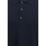 Giorgio Armani Blue Viscose Polo Shirt