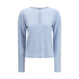 Miu Miu Blue Cashmere Sportswear