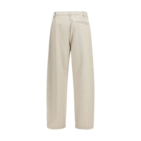 Jacquemus Beige Cotton Casual Pants