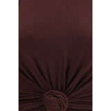 Magda Butrym Brown Cotton Sleeveles T-Shirt