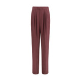 Saint Laurent Purple Silk Dress Pants