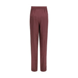 Saint Laurent Purple Silk Dress Pants