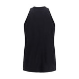 Darkpark Black Cotton Sleeveles T-Shirt