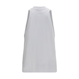 Darkpark White Cotton Tank Tops