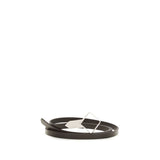 The Row Brown Calf Leather Bos Taurus Thin Belt