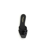Saint Laurent Black Calf Leather Bos Taurus Ballet Flats
