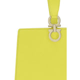 Ferragamo Bicolor Calf Leather Bos Taurus Clutch Bag