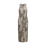 PINKO Beige Cotton Casual Dress