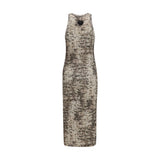 PINKO Beige Cotton Casual Dress