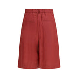 Max Mara Multicolor Linen Bermuda Shorts