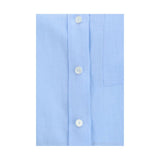 Lardini Blue Linen Dress Shirt
