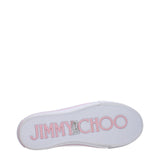 Jimmy Choo Pink Fabric Low Top Sneakers