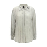 PINKO Gray Viscose Pattern Shirt