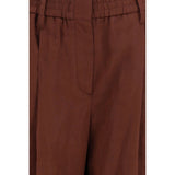 Brunello Cucinelli Brown Cotton Casual Pants