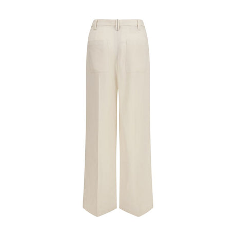 Brunello Cucinelli Beige Viscose Casual Pants
