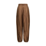 The Latest Brown Polyester Casual Pants