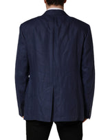 Dolce & Gabbana Blue Single Breasted 2 Button Suit Jacket