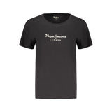 Pepe Jeans Black Cotton Women's TShirt