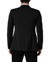 Dolce & Gabbana Black Polyester 2 Buttons Men Suit Jacket