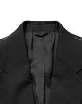 Dolce & Gabbana Black Polyester 2 Buttons Men Suit Jacket