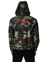Dolce & Gabbana Multicolor Camouflage Hooded Bomber Jacket