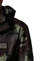 Dolce & Gabbana Multicolor Camouflage Hooded Bomber Jacket