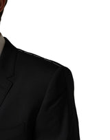 Dolce & Gabbana Black Wool Slim Fit Formal 3 Piece Men Suit