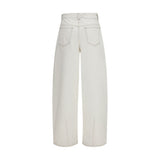 Jacquemus White Cotton High-Waisted Jean