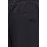 Y-3 Black Polyester Bermuda Shorts