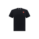 Comme Des Garçons Play Black Cotton T-Shirt