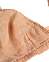 Dolce & Gabbana Beige Nylon Stretch Soft Cup Brassiere Underwear